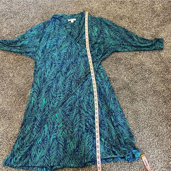 Coldwater Creek Printed Faux Wrap Dress Size 20 - Picture 11 of 11